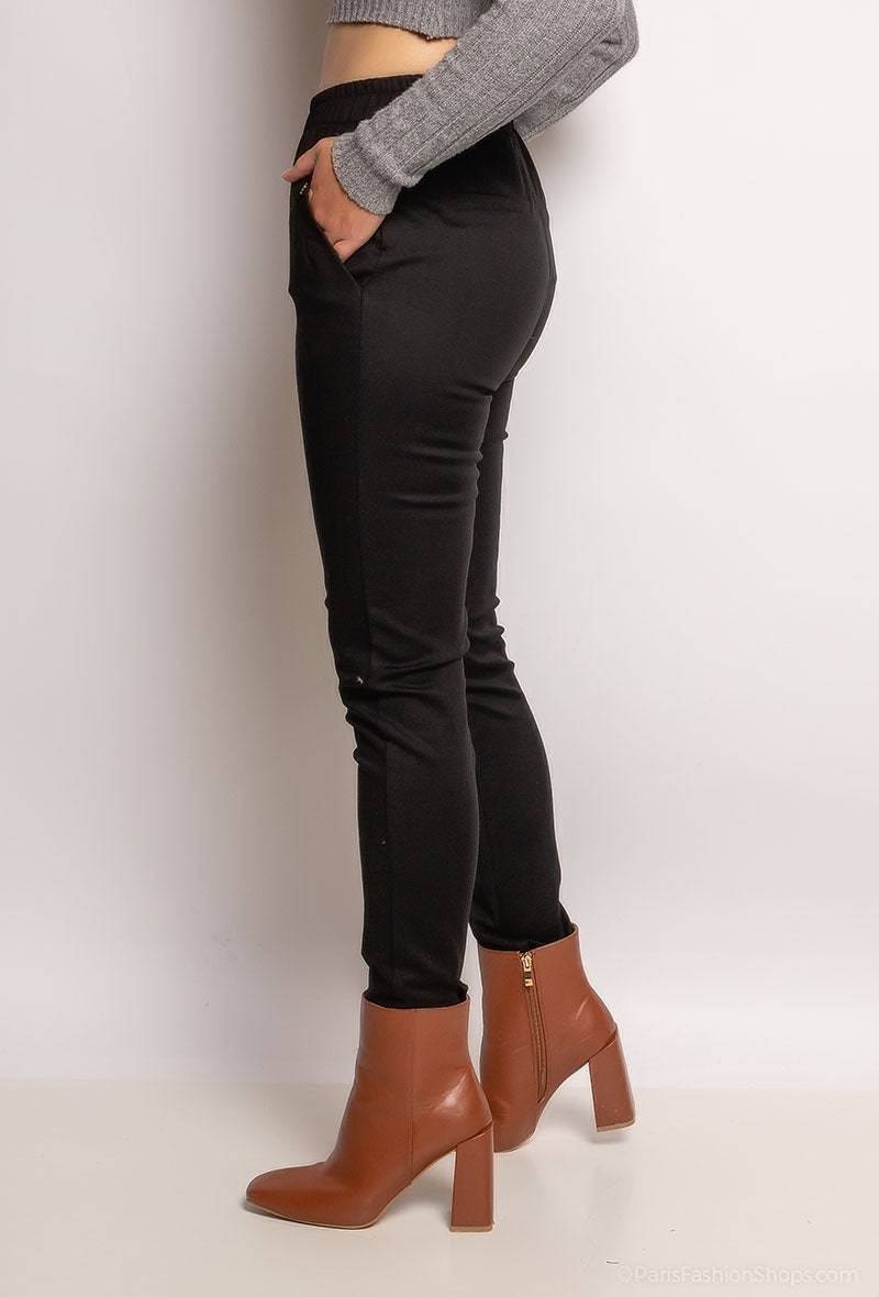 pantalon avec ceinture élastique