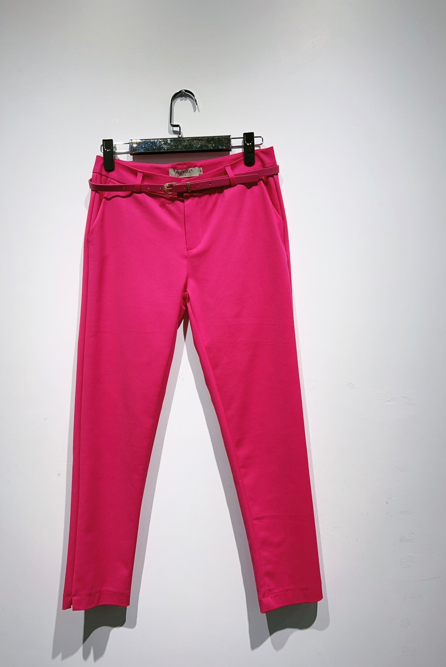 Pantalons chinos slim à cheville avec ceinture