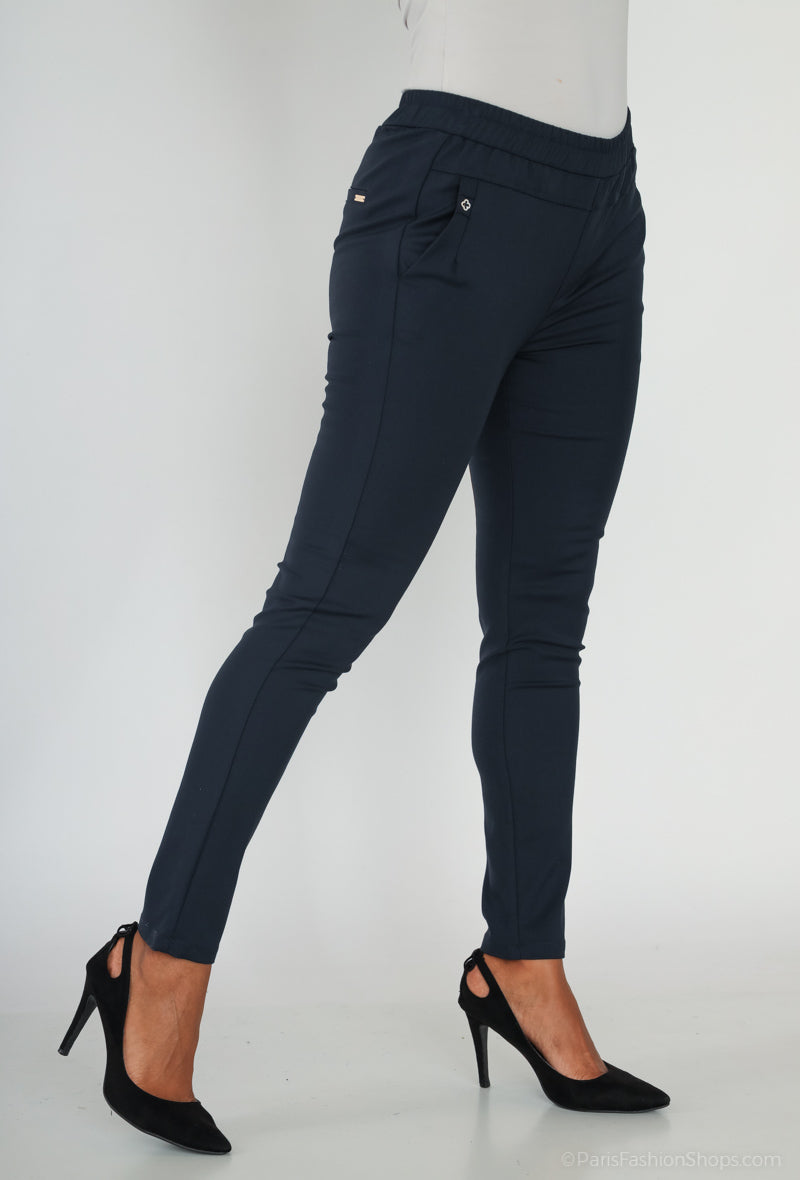 pantalon avec ceinture élastique