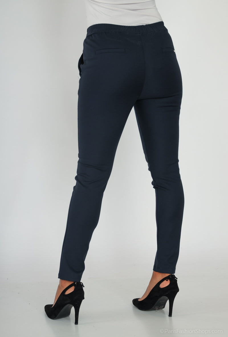 pantalon avec ceinture élastique