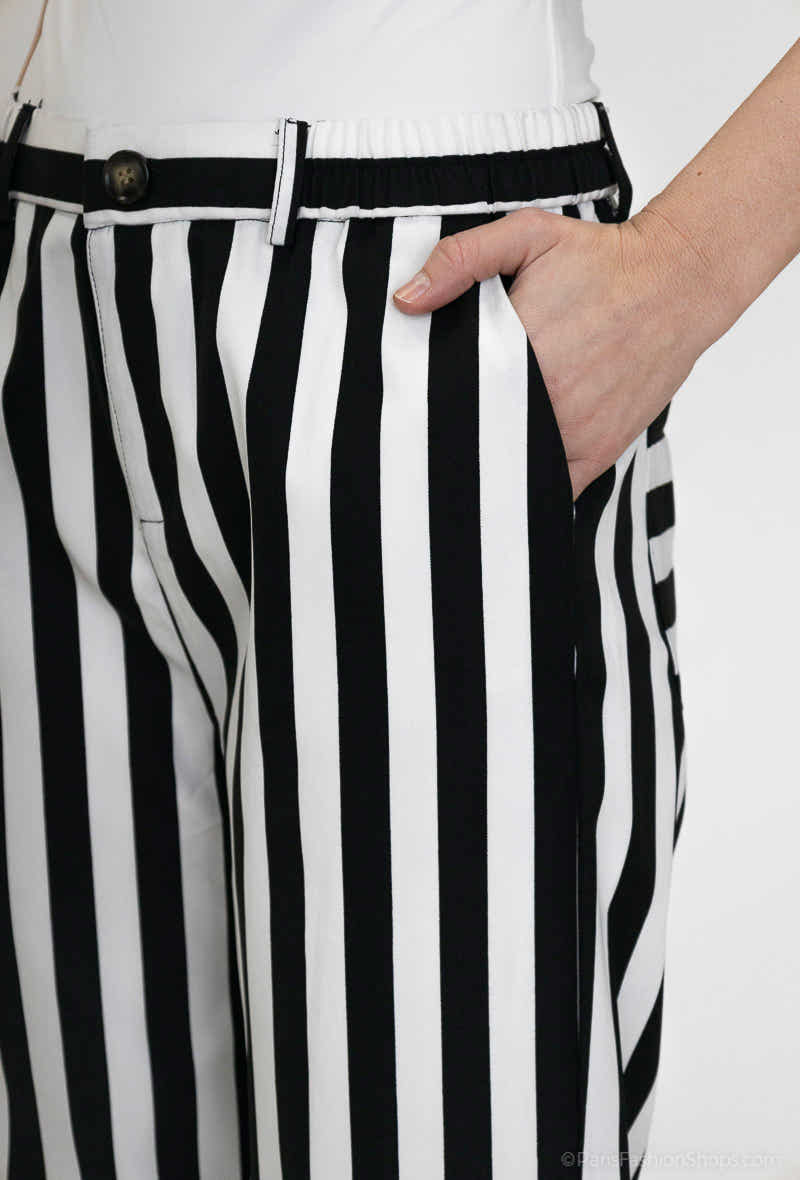 pantalon large à rayure
