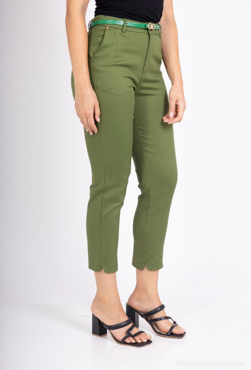 pantalon coupe droit avec ceinture