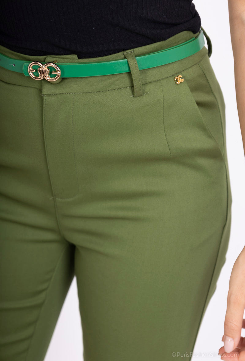 pantalon coupe droit avec ceinture