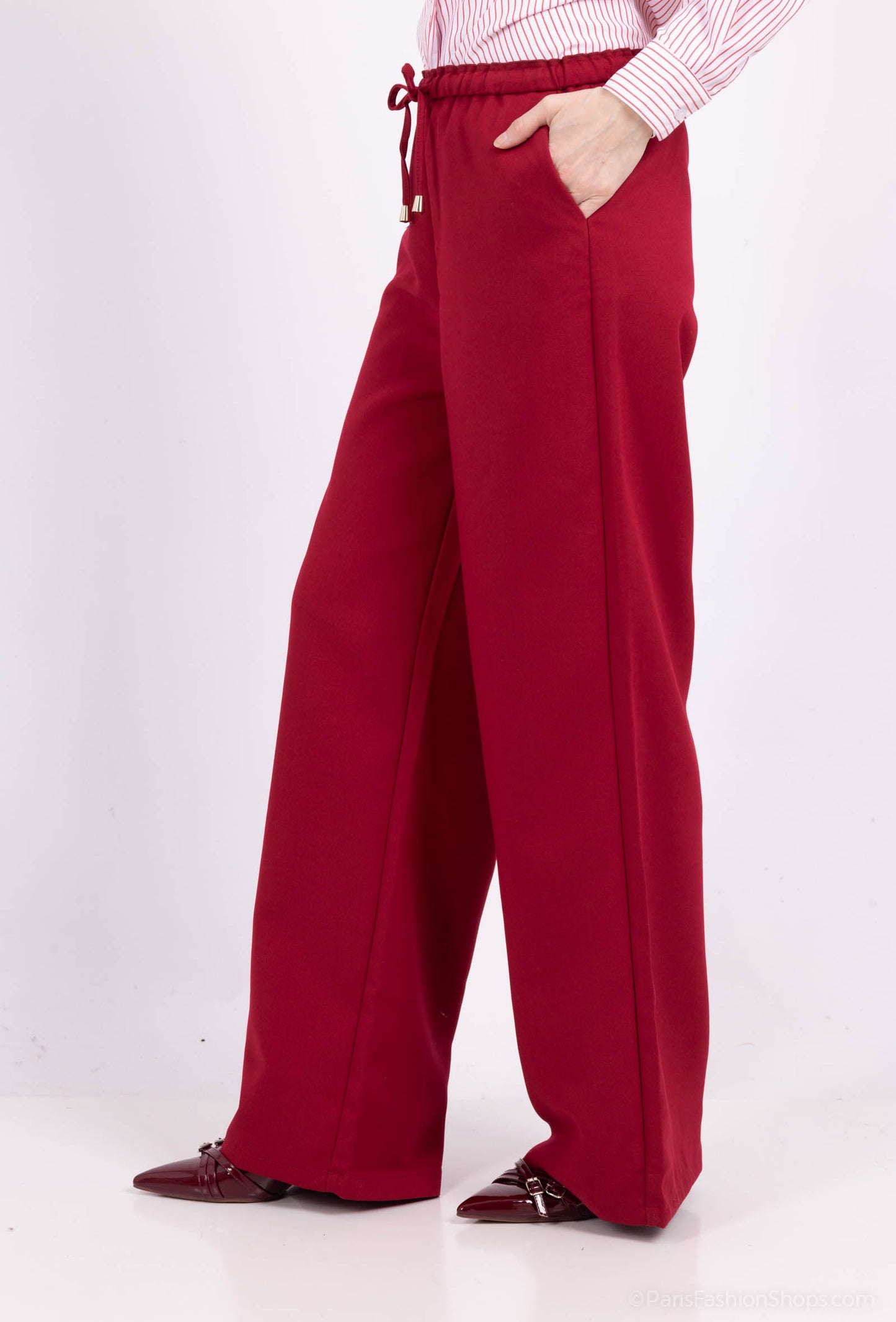 pantalon large avec cordons serrage