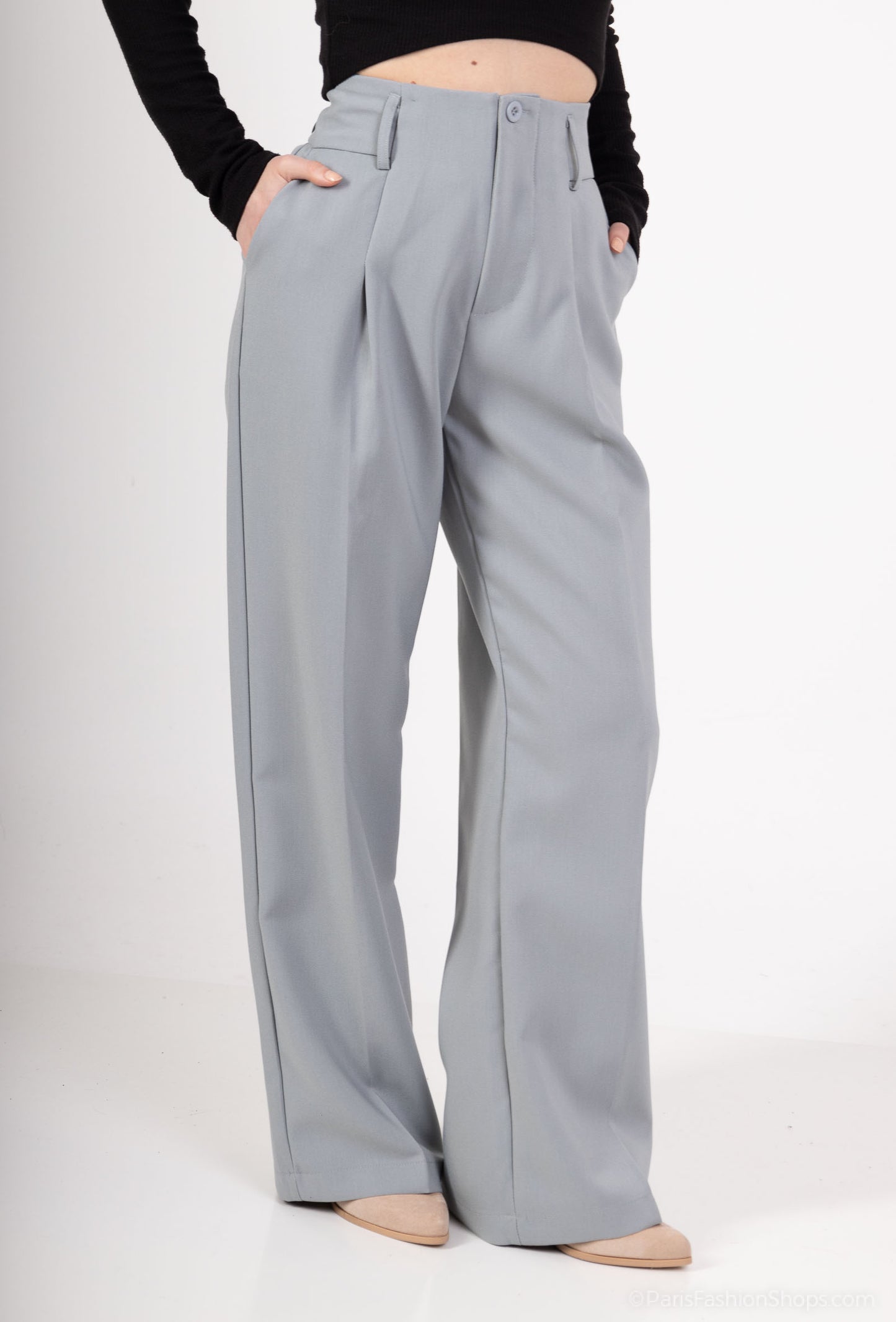 Pantalon Droit pour Été en Style Simple et Elegante pour femme
