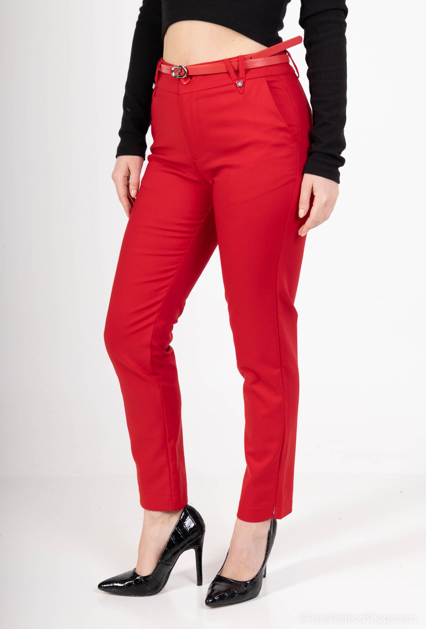 pantalon à cheville coup droit
