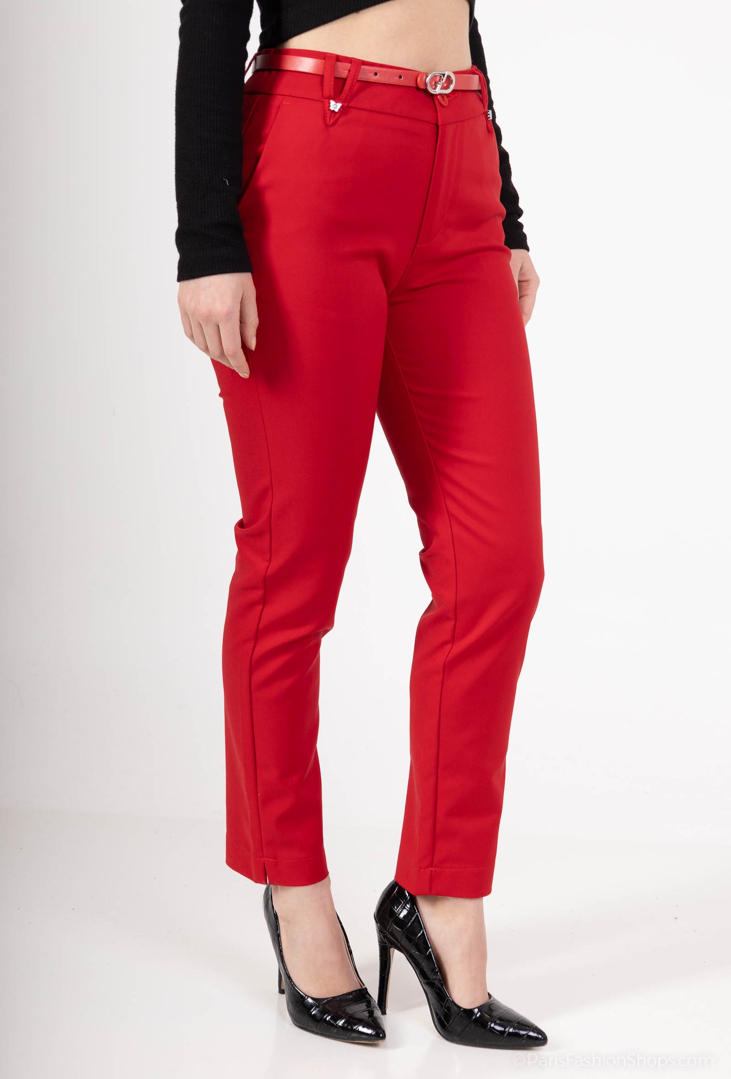 pantalon à cheville coup droit
