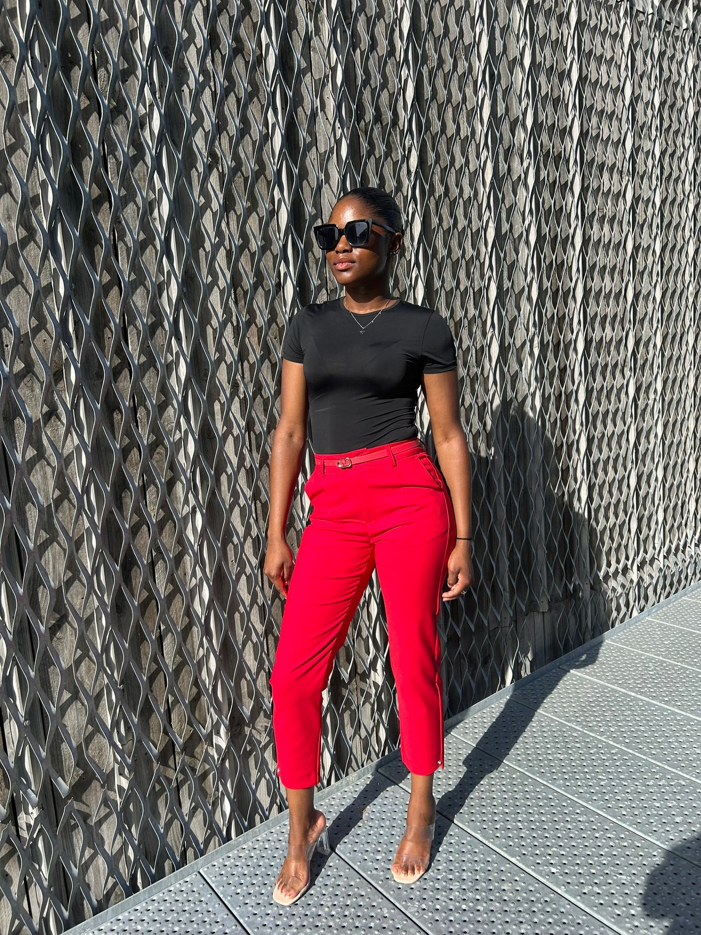 pantalon à cheville coup droit