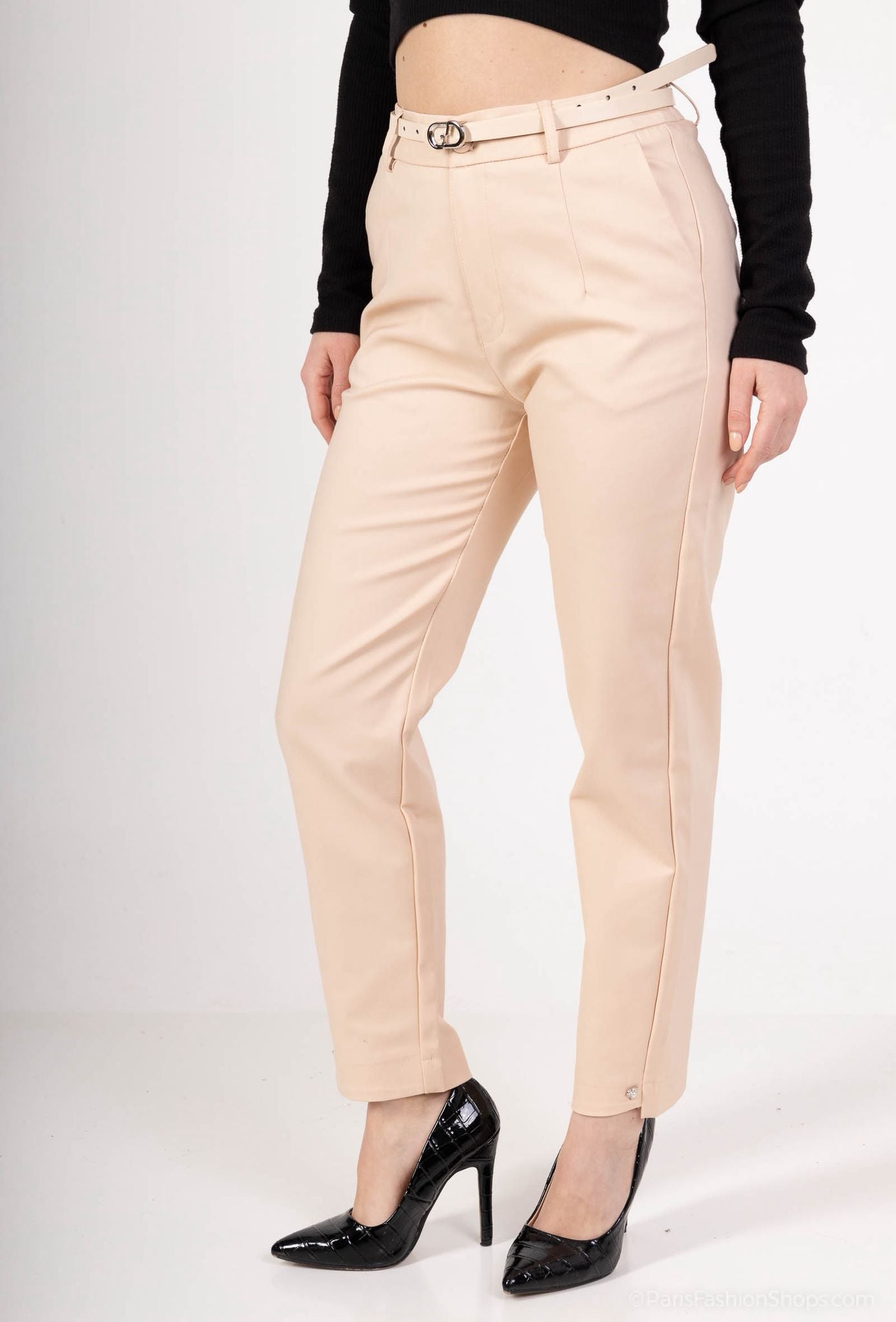 pantalon à cheville coup droit