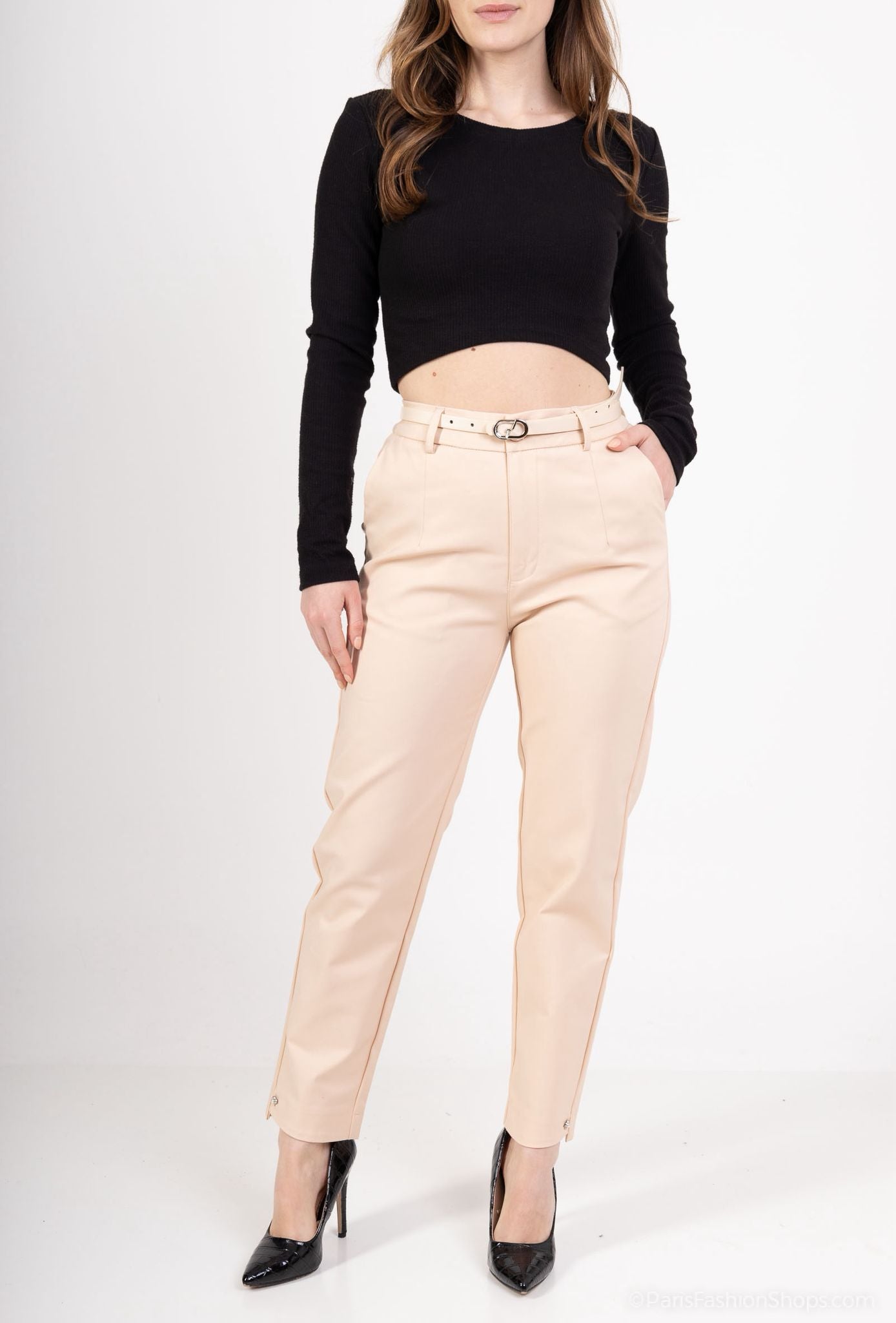 pantalon à cheville coup droit