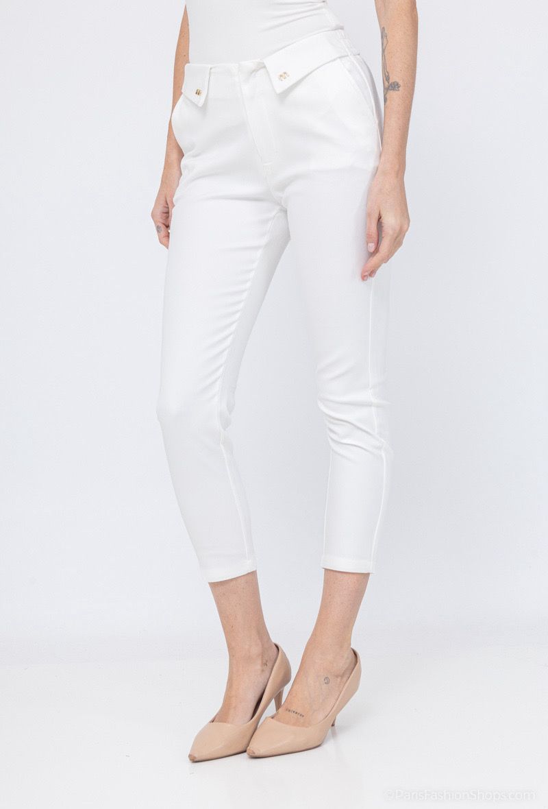 pantalon chino slim taille élastique