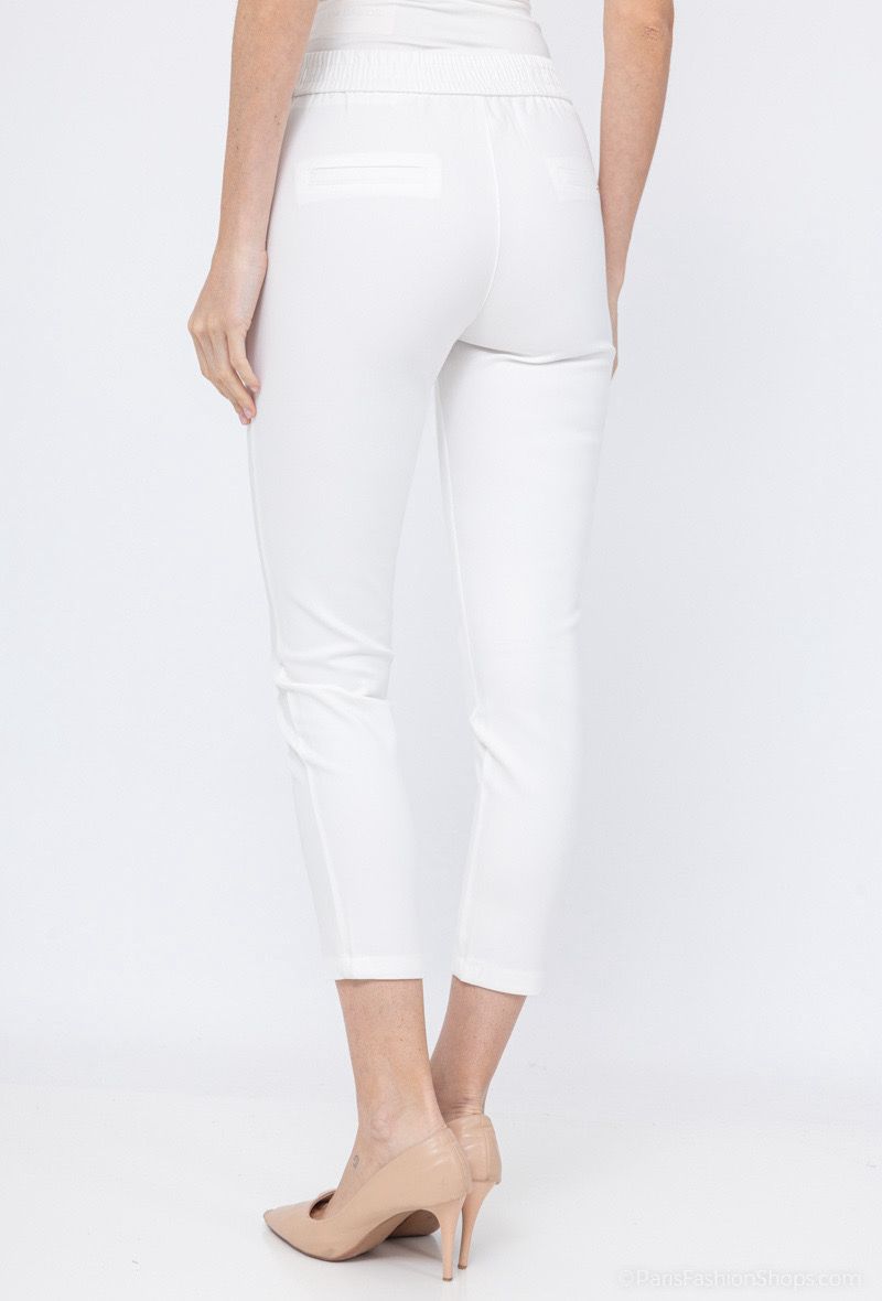 pantalon chino slim taille élastique
