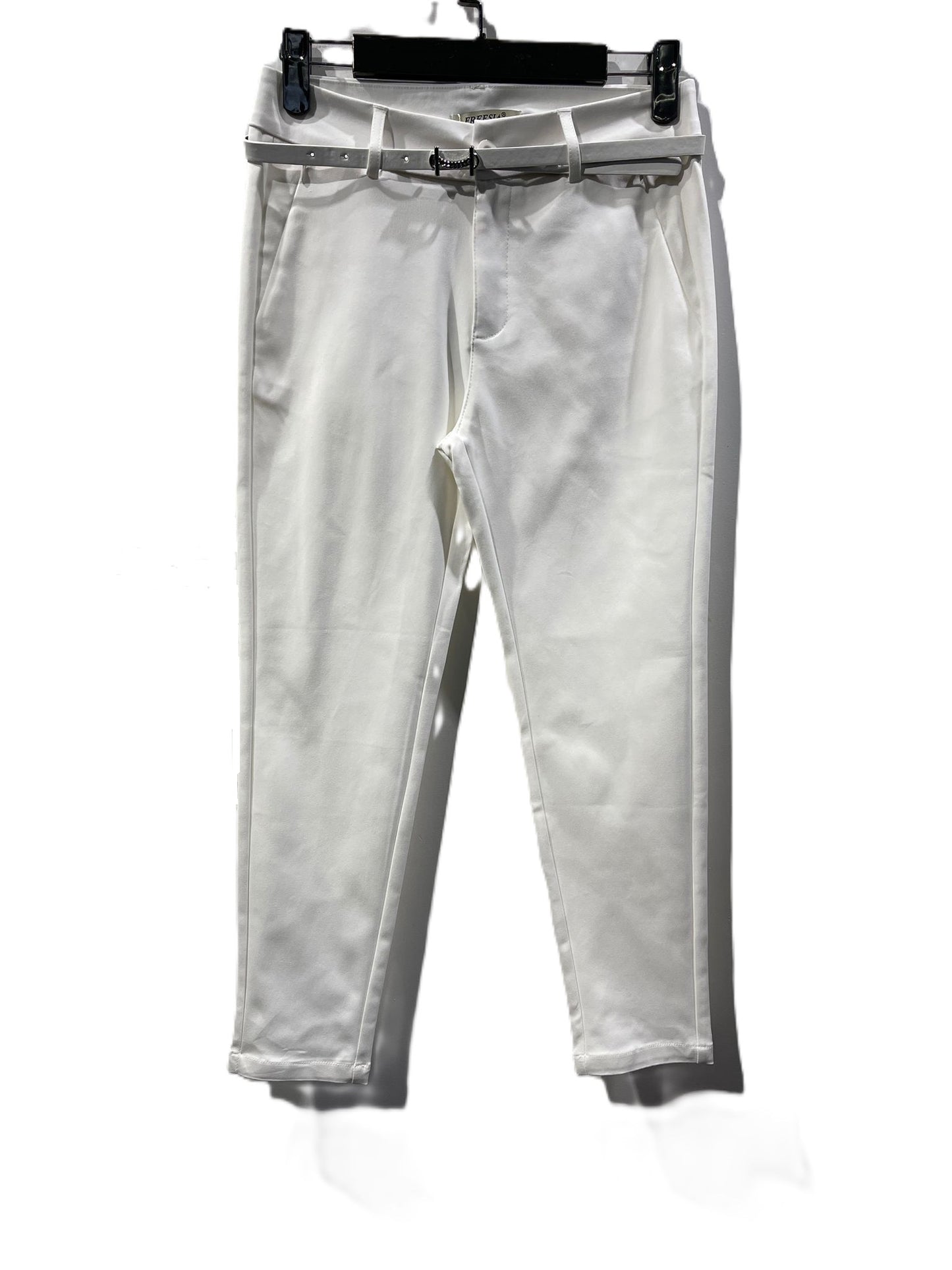pantalon chino coupe slim avec ceinture grand taille
