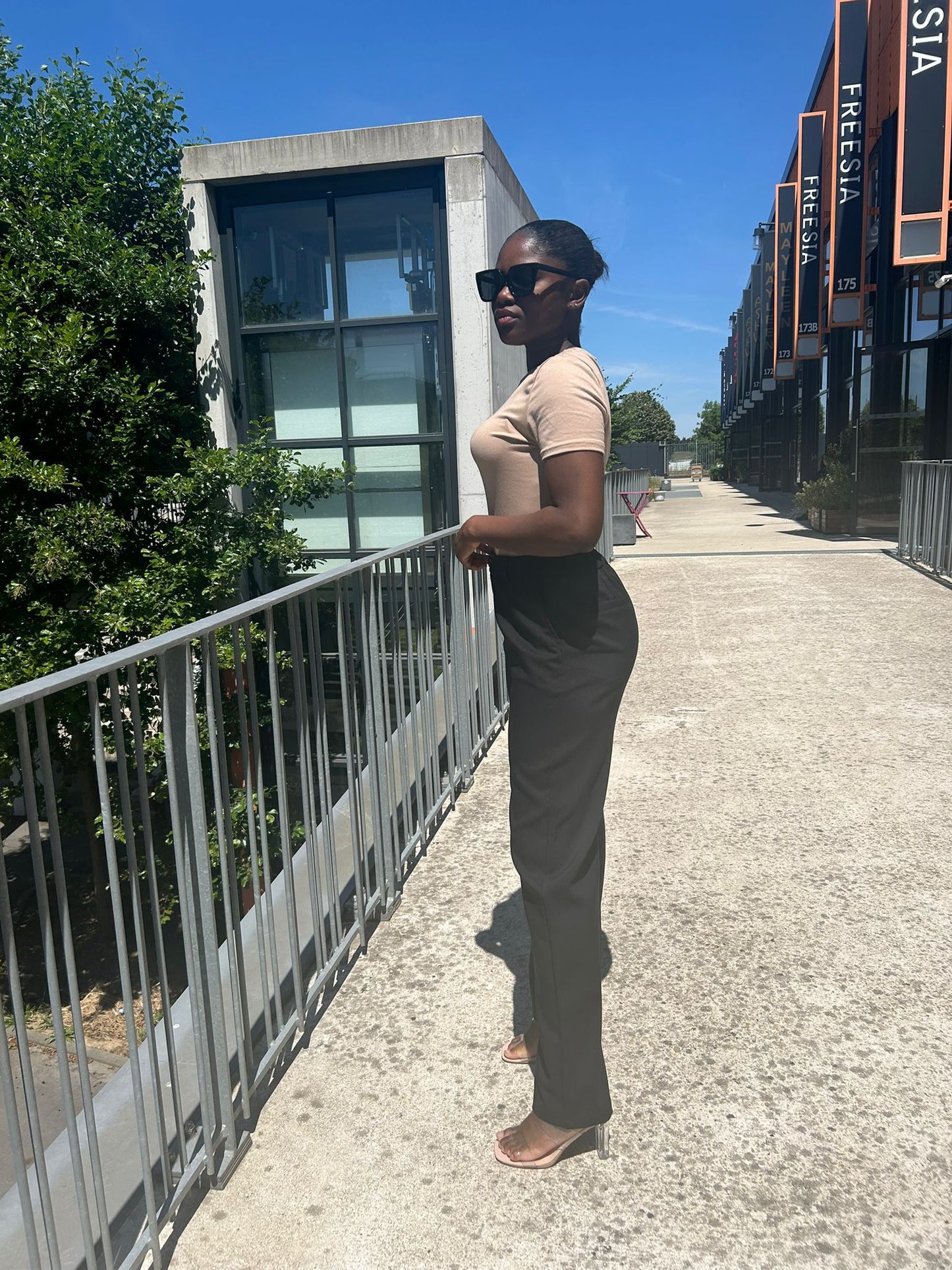 Pafait Pantalon Droit pour Été en Style Simple et Elegante pour femme