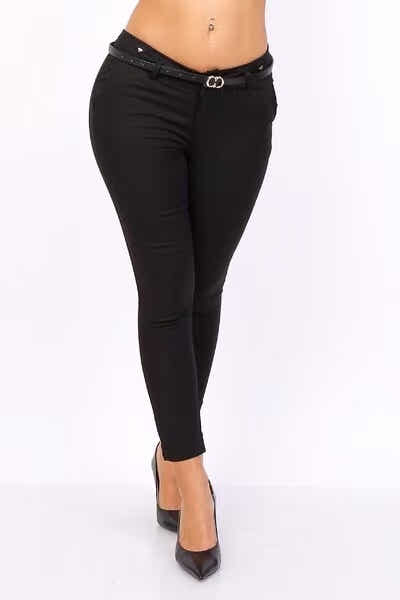 pantalon à cheville coupe slim avec ceinture