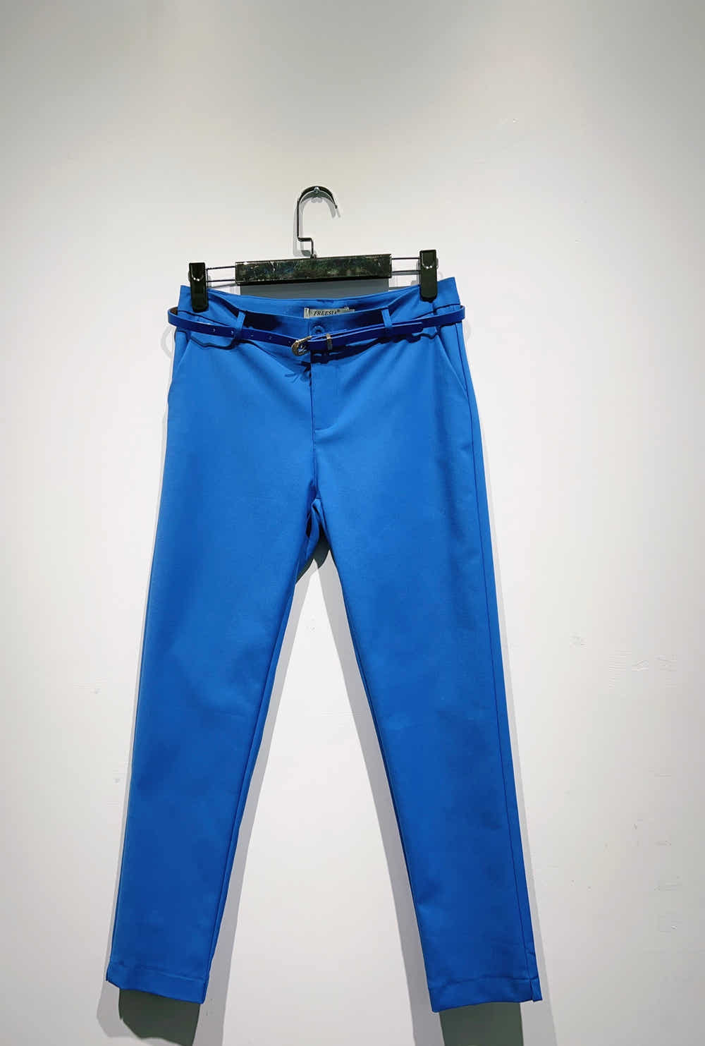 Pantalons chinos slim à cheville avec ceinture