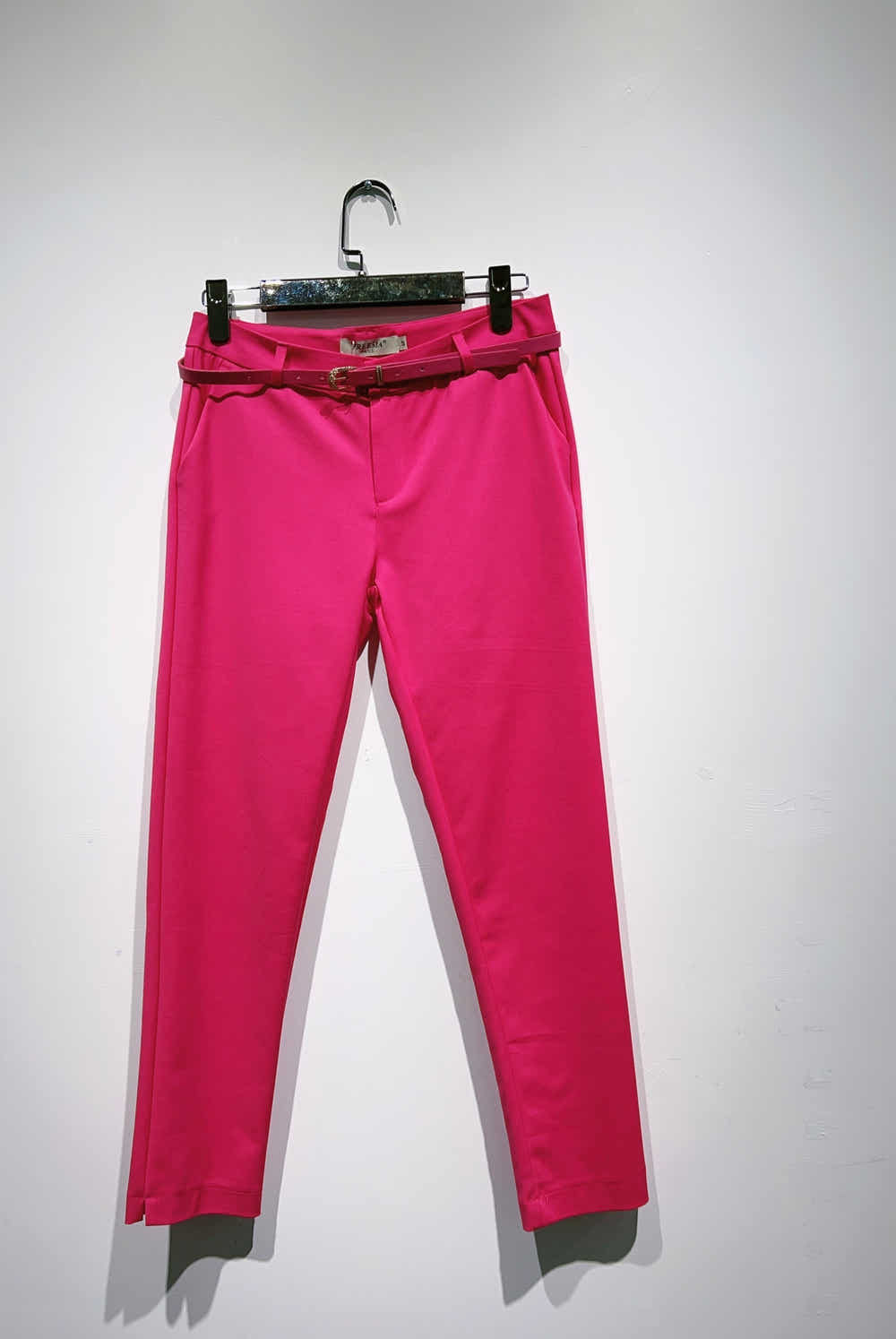 Pantalons chinos slim à cheville avec ceinture