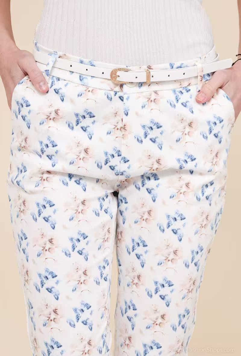 Pantalon imprimé femme confortable - vue portée