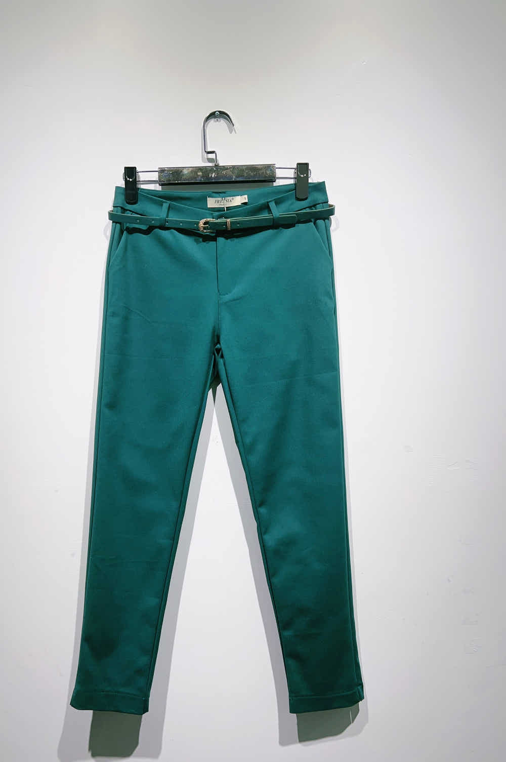 Pantalons chinos slim à cheville avec ceinture