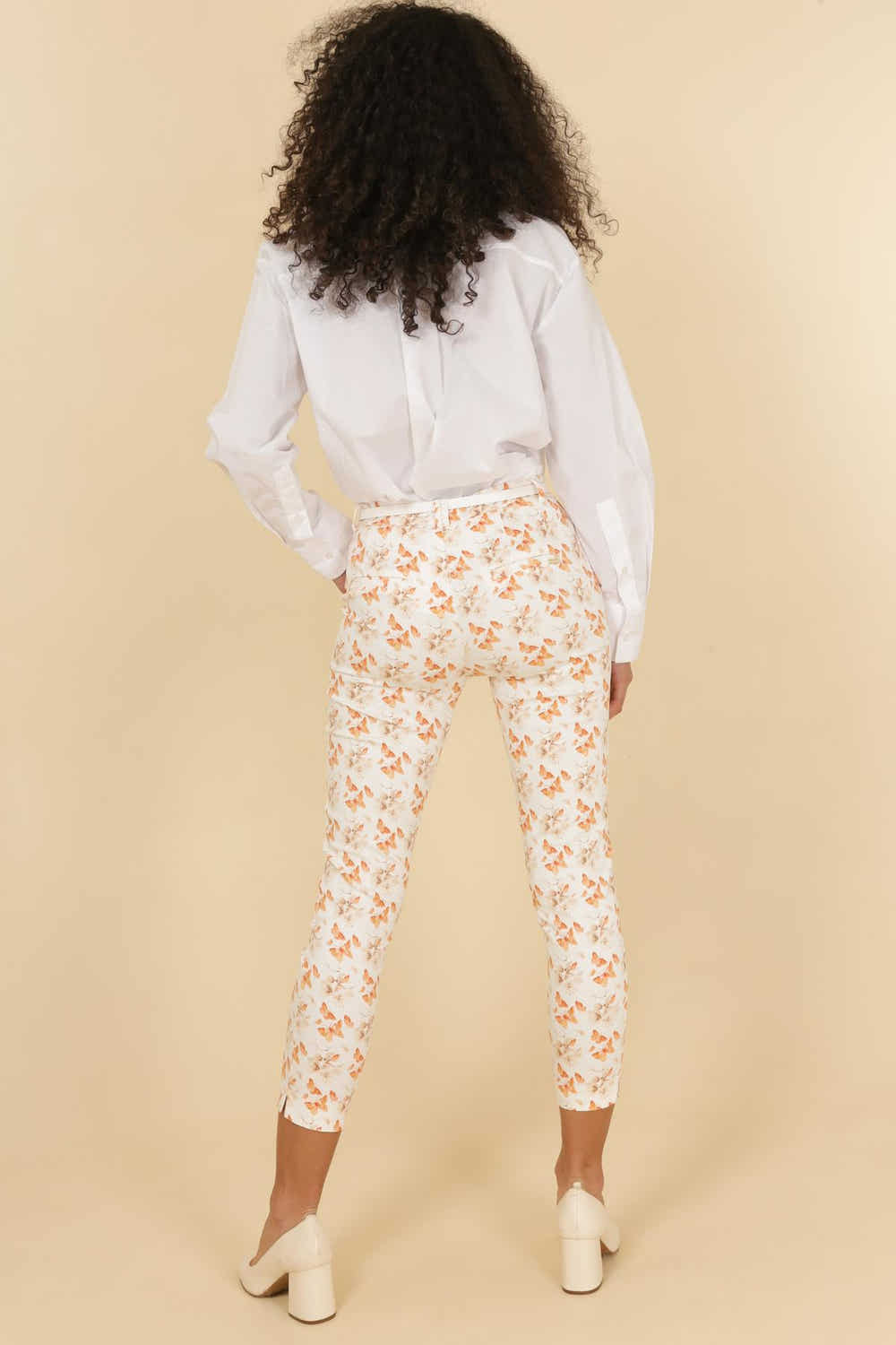 Pantalon imprimé femme porté - Magnolia Paris