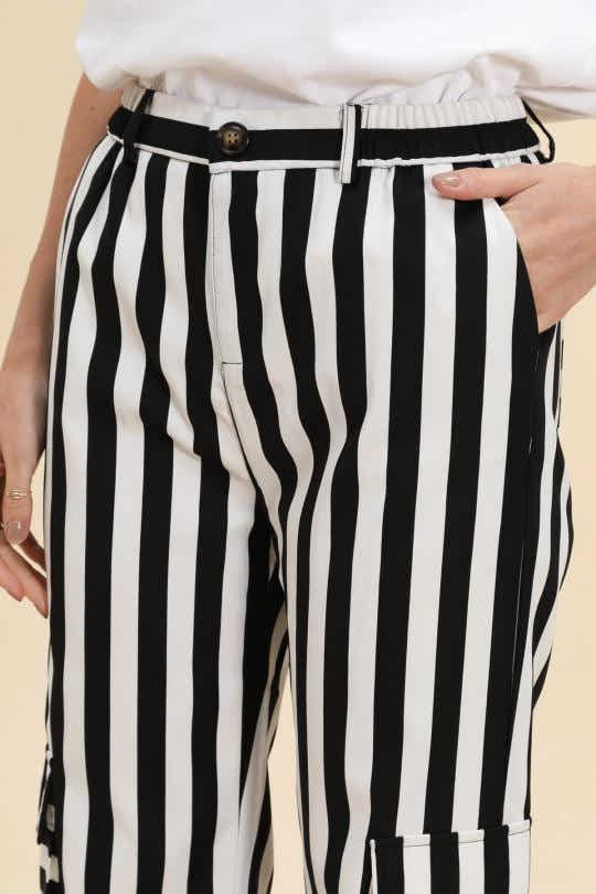 pantalon large à rayure