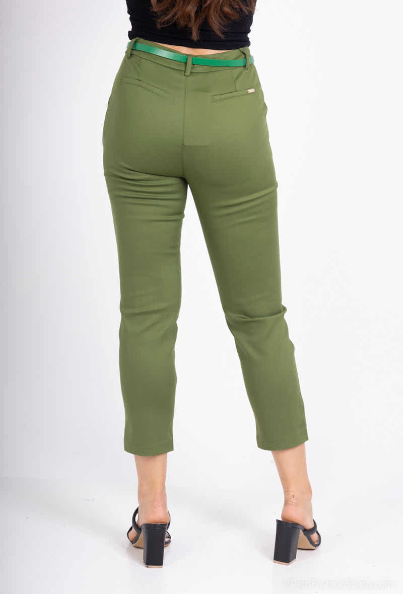 pantalon coupe droit avec ceinture
