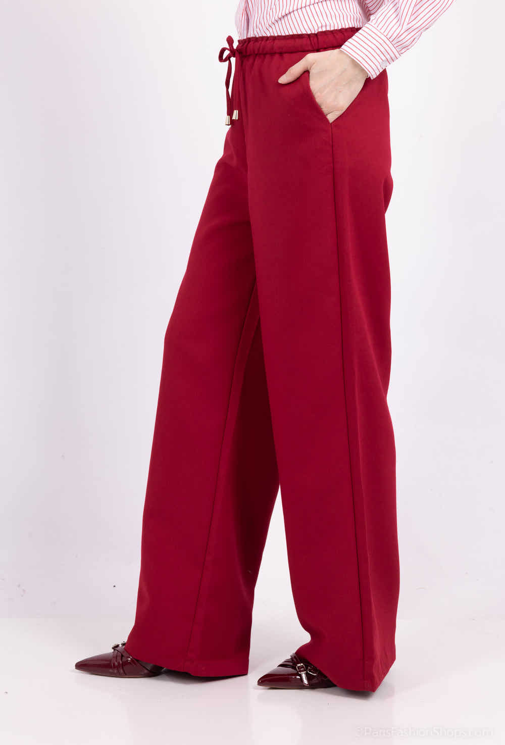 pantalon large avec cordons serrage