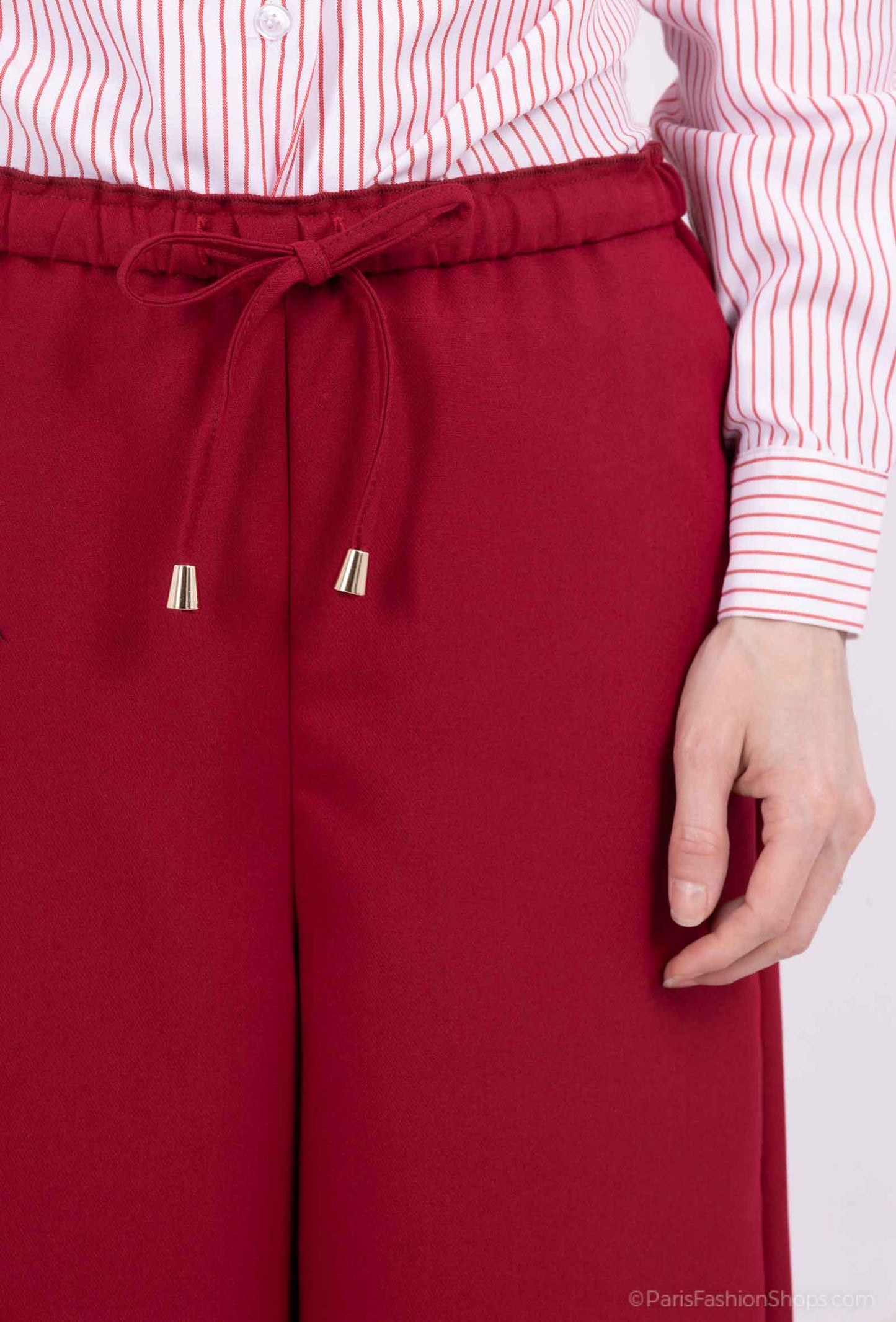 pantalon large avec cordons serrage