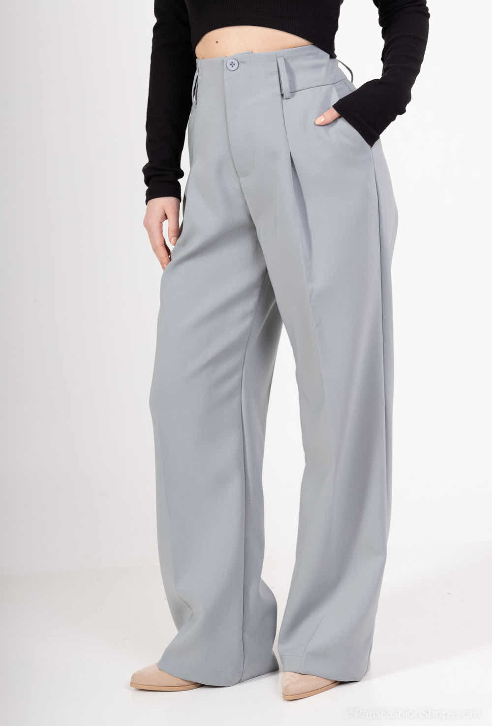 Pantalon Droit pour Été en Style Simple et Elegante pour femme