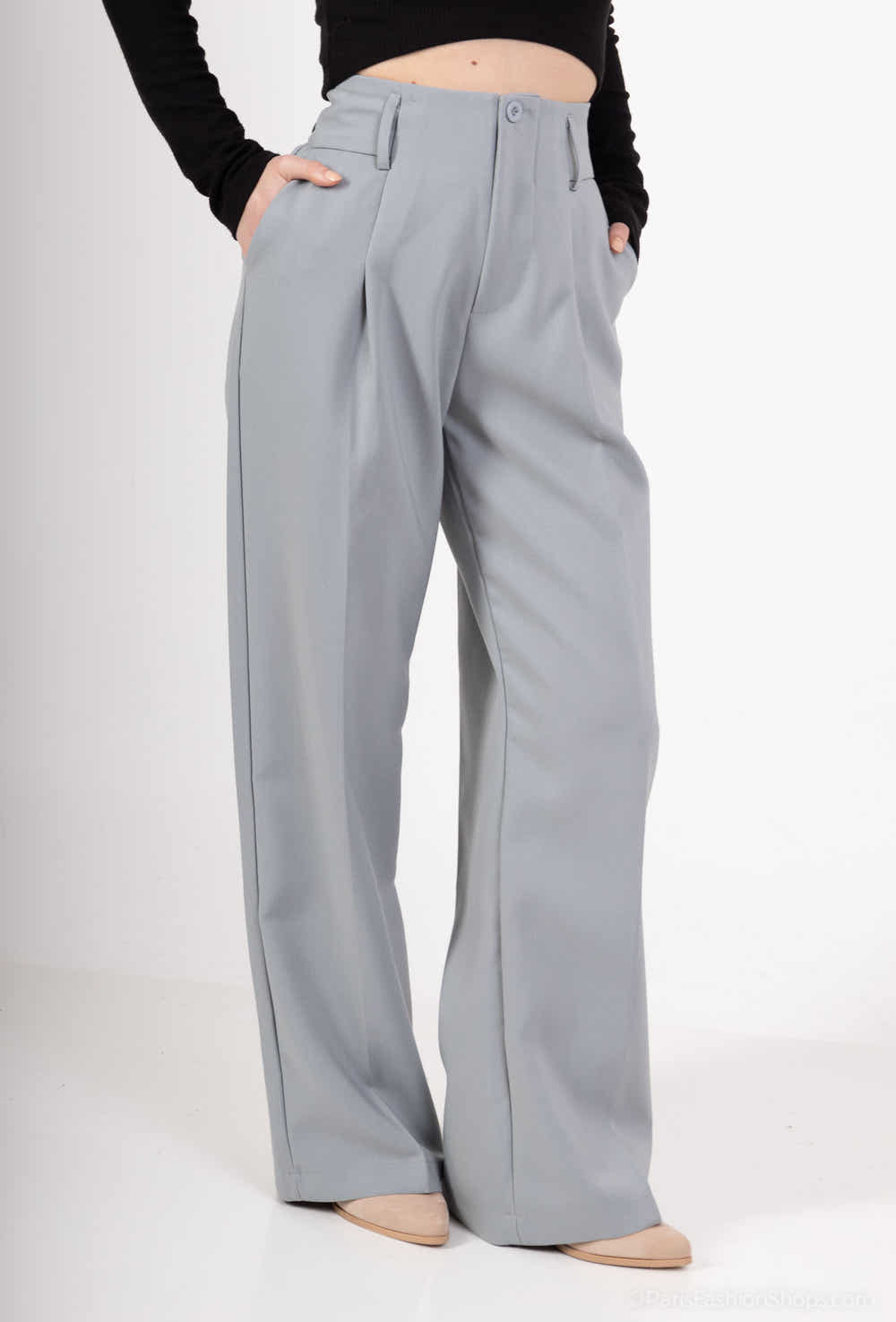 Pantalon Droit pour Été en Style Simple et Elegante pour femme