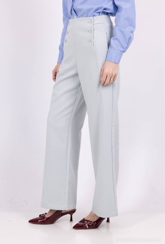 pantalon large avec boutonnage