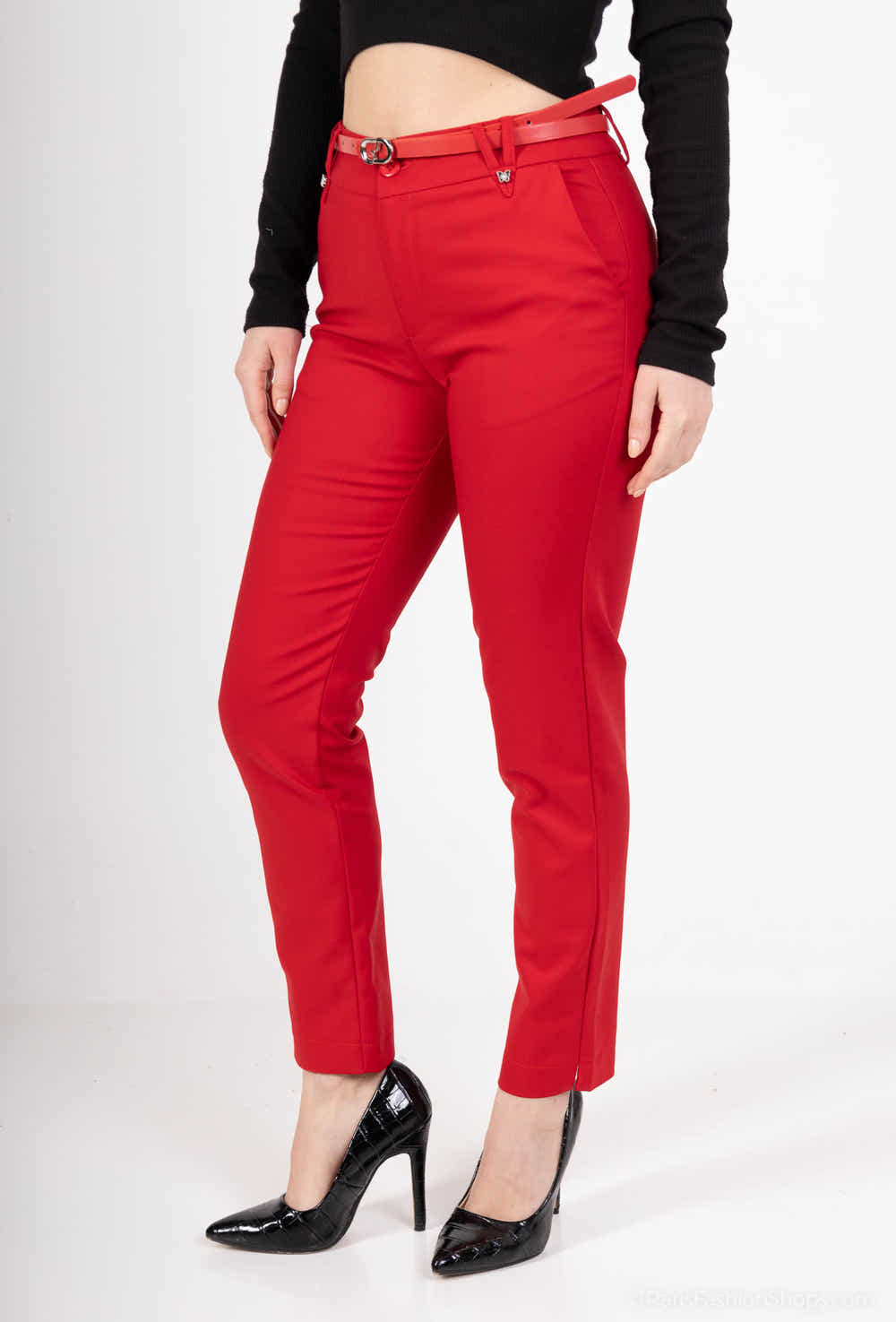 pantalon à cheville coup droit