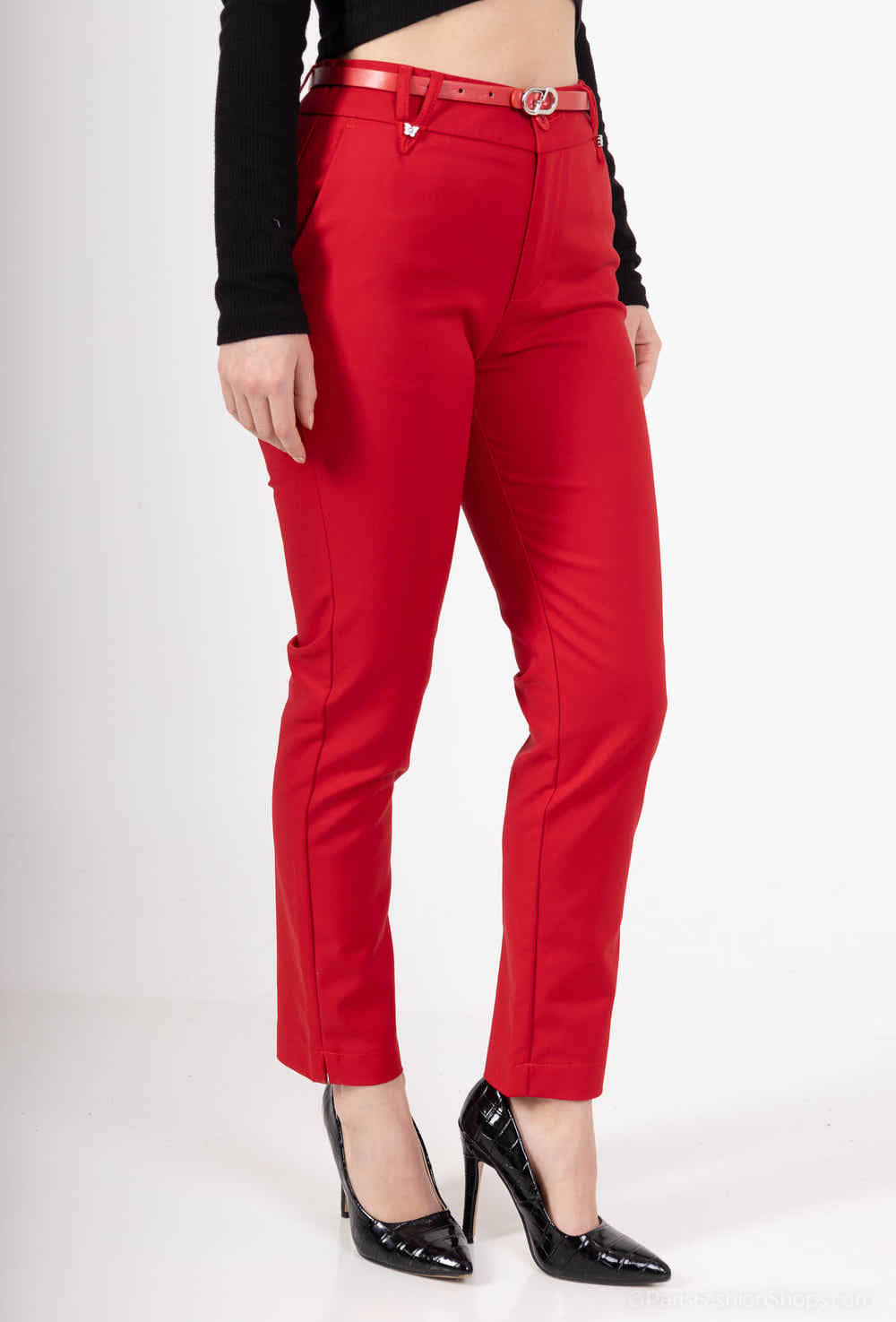 pantalon à cheville coup droit