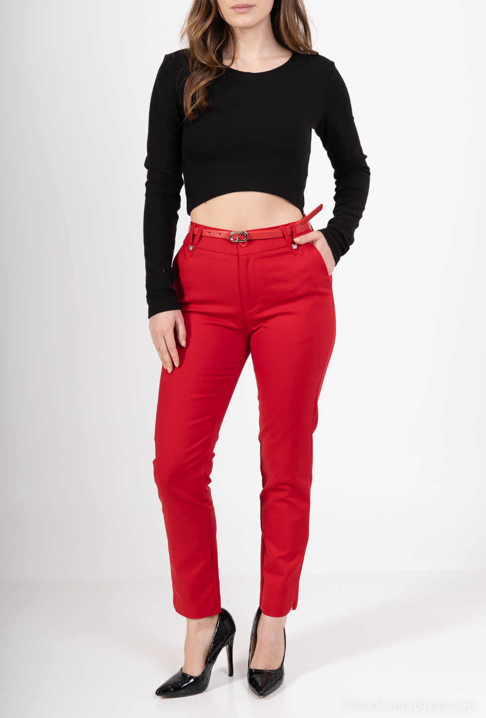 pantalon à cheville coup droit