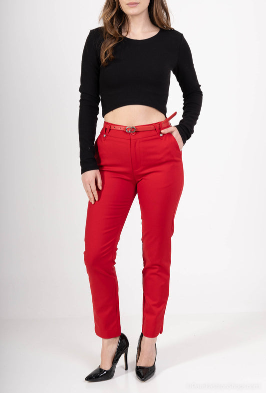 pantalon à cheville coup droit