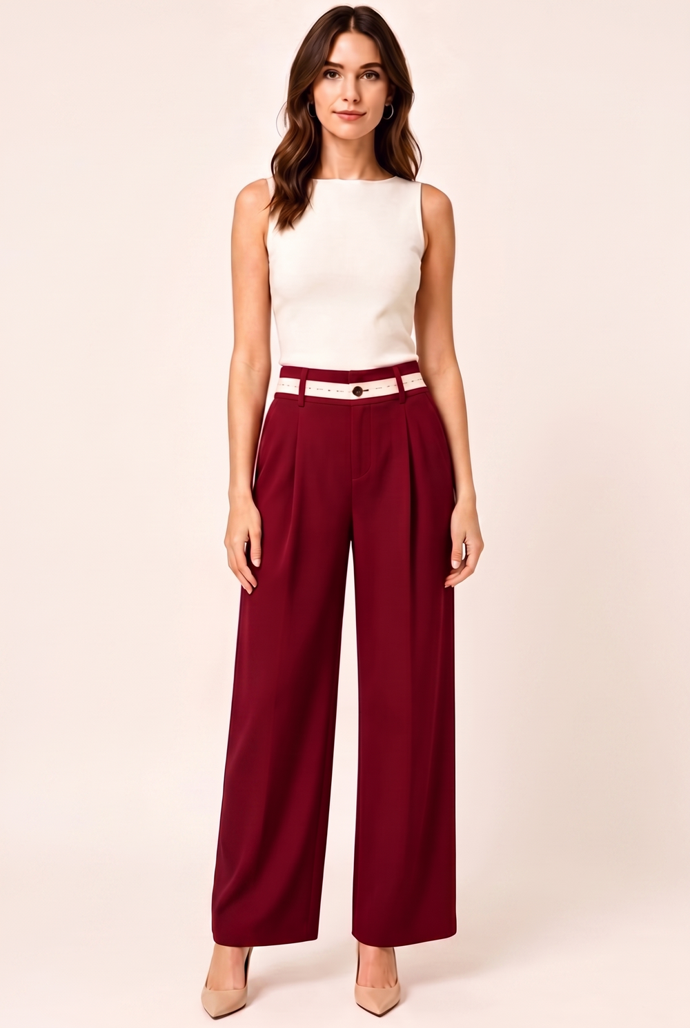Pantalon L269 bordeaux - vue studio