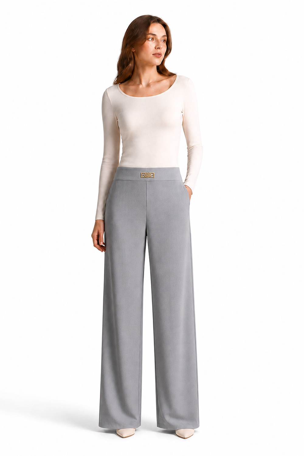 Pantalon L271 gris clair studio