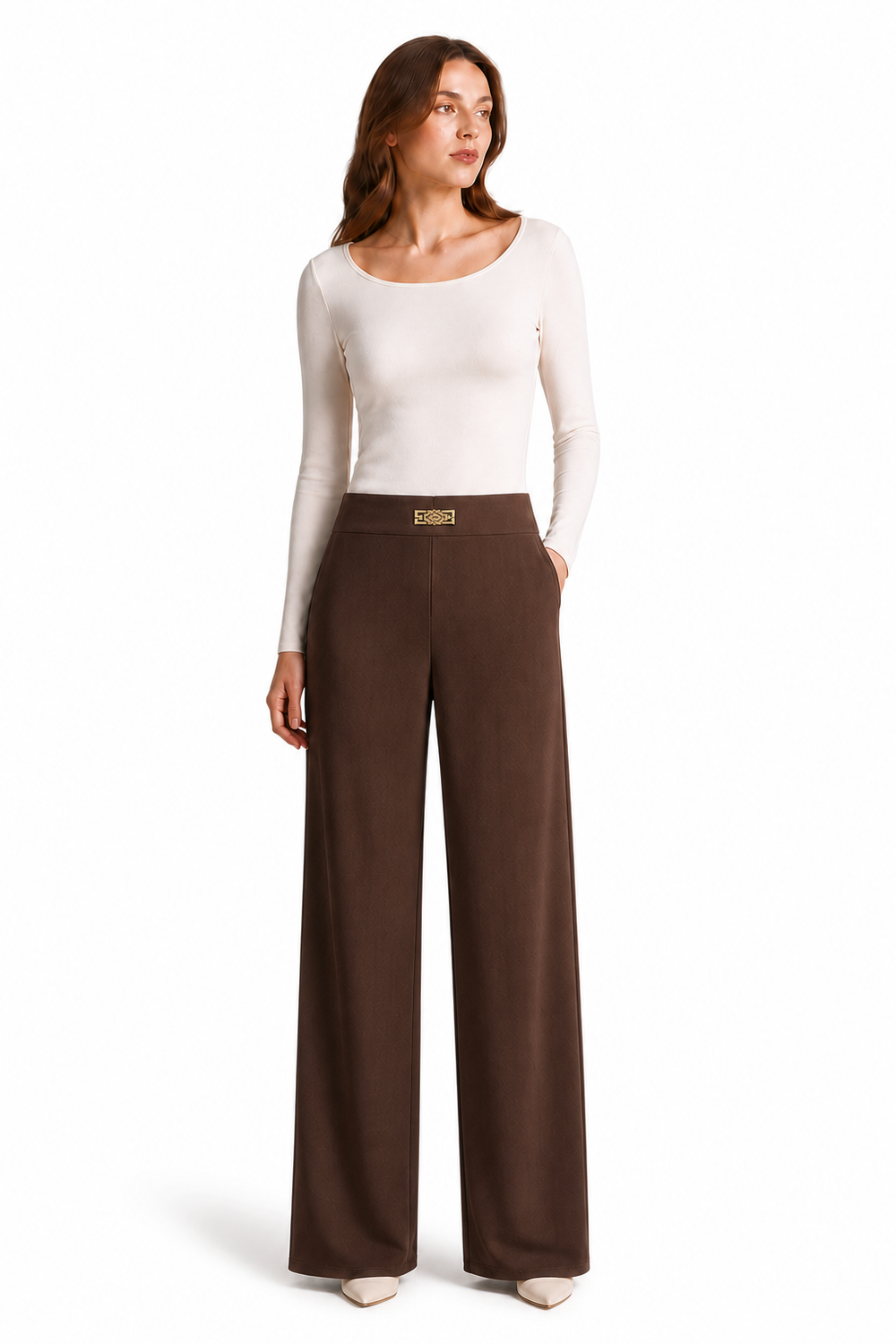 Pantalon L271 marron studio