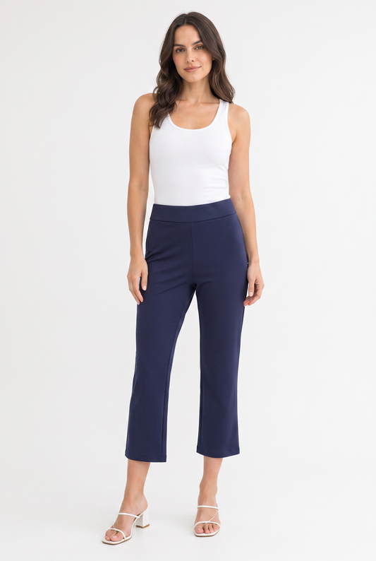Pantalon 7/8 L317 bleu marine en studio