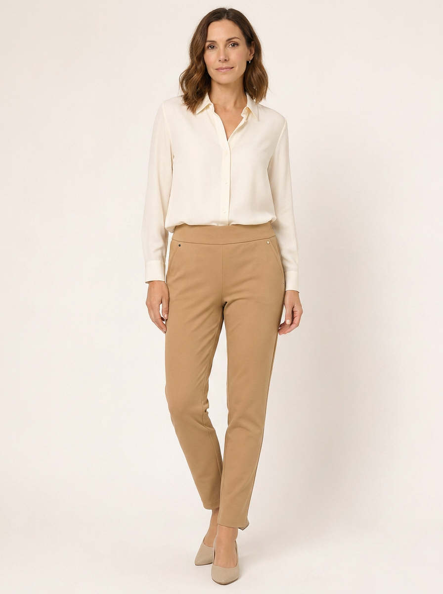 Pantalon femme L318 beige studio