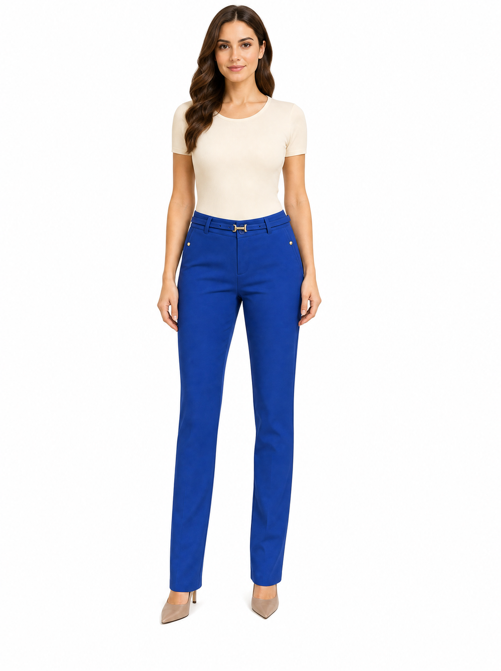 Pantalon L320 bleu roi – photo studio sur fond blanc