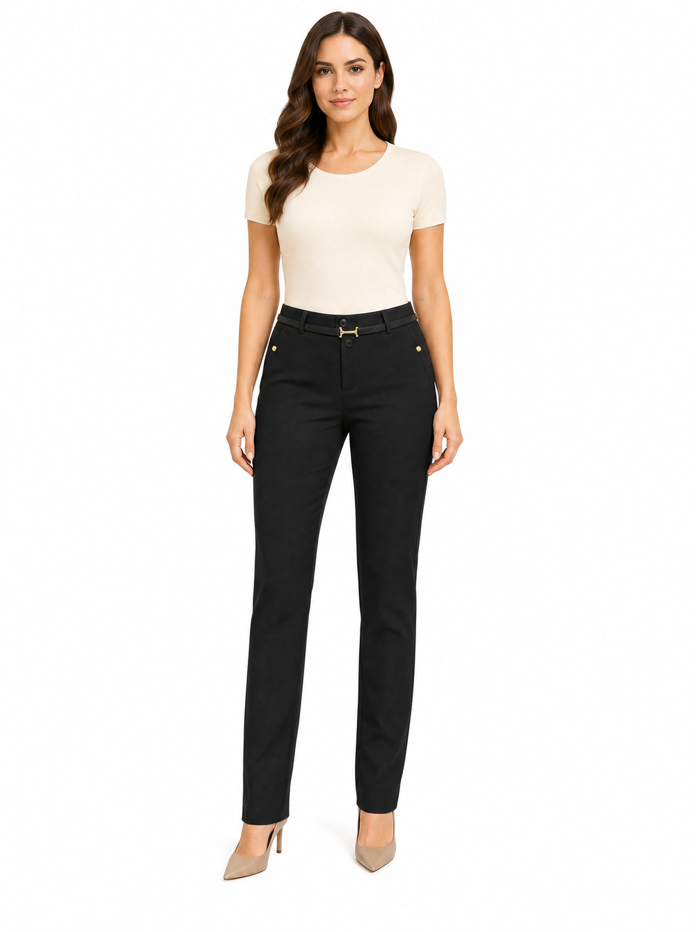 Pantalon L320 noir – photo studio sur fond blanc