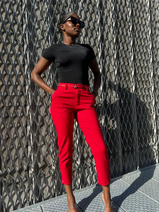 pantalon à cheville coup droit