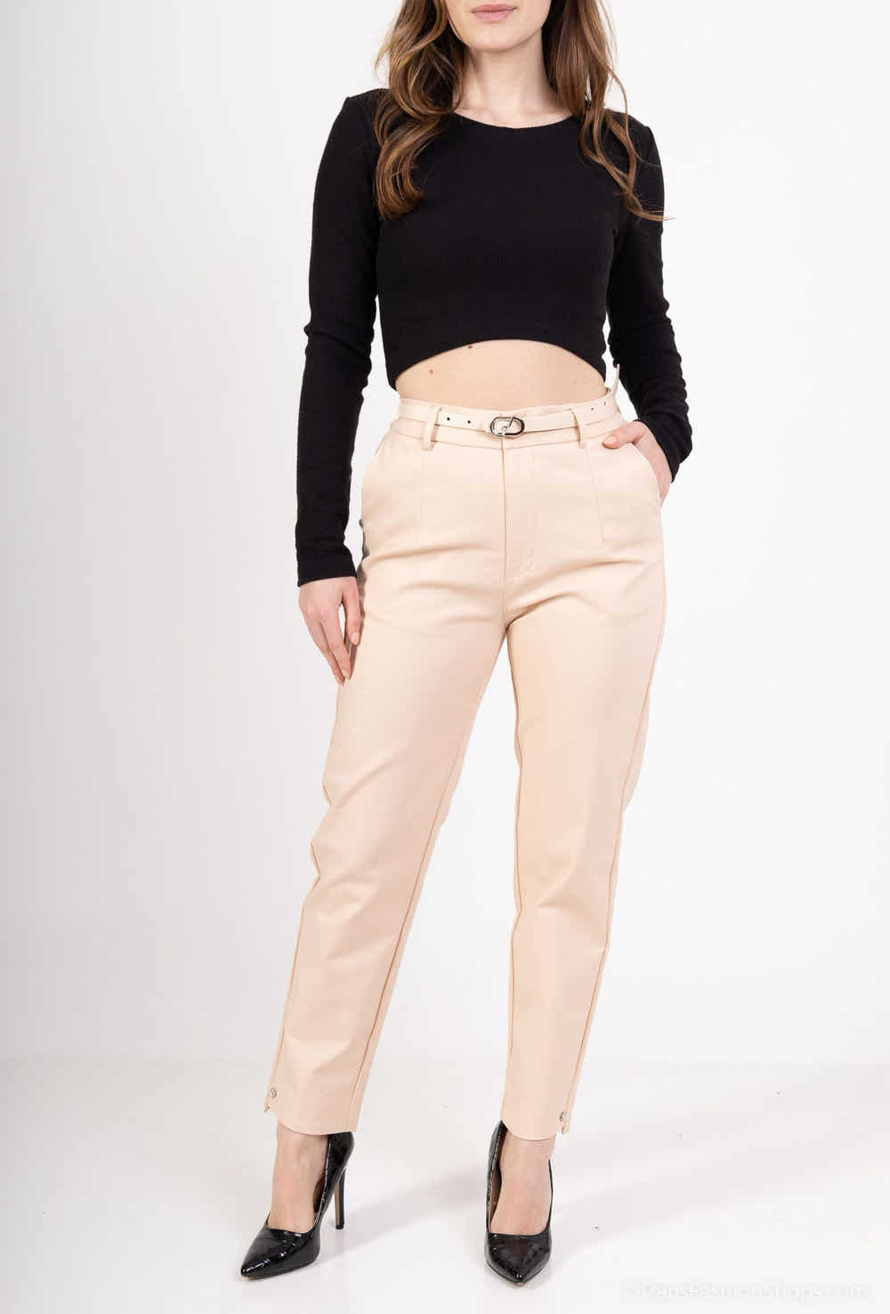 pantalon à cheville coup droit