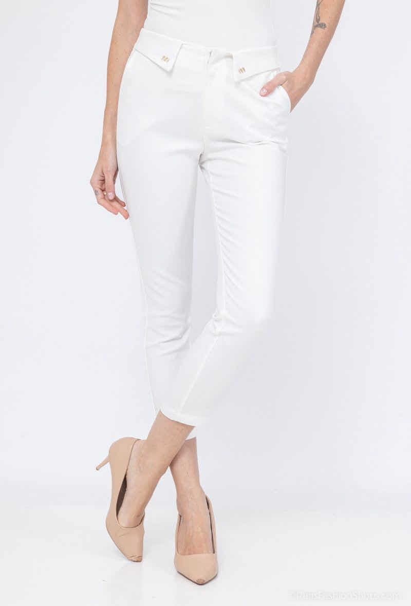 pantalon chino slim taille élastique