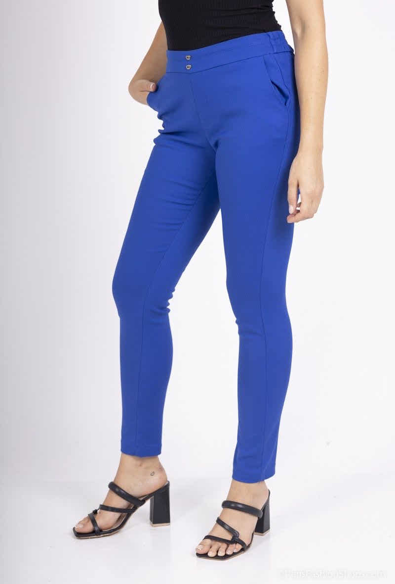 Pantalon slim à taille élastique L146