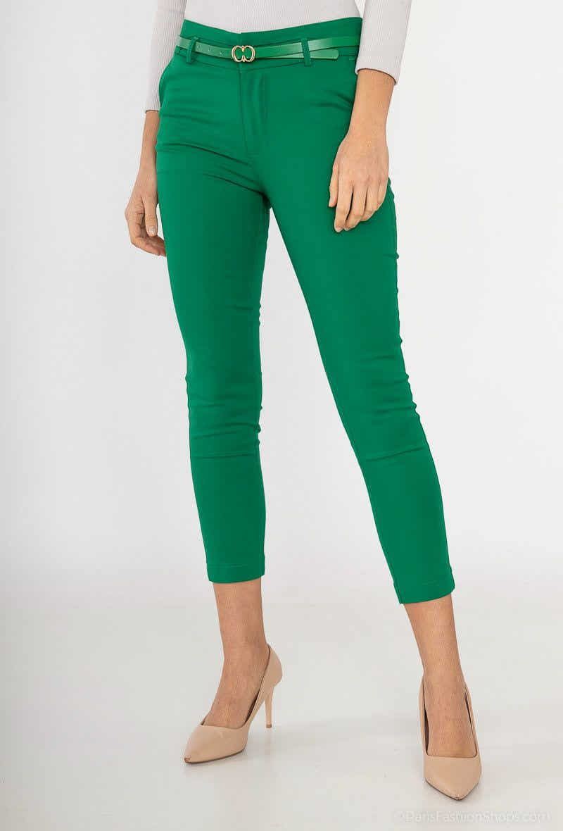 Pantalon chino coupe slim femme - vue portée