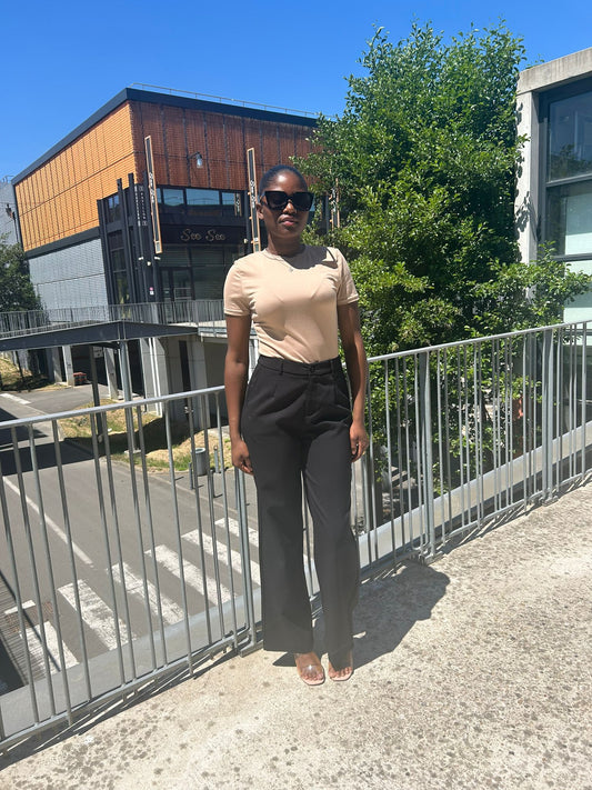 Pafait Pantalon Droit pour Été en Style Simple et Elegante pour femme