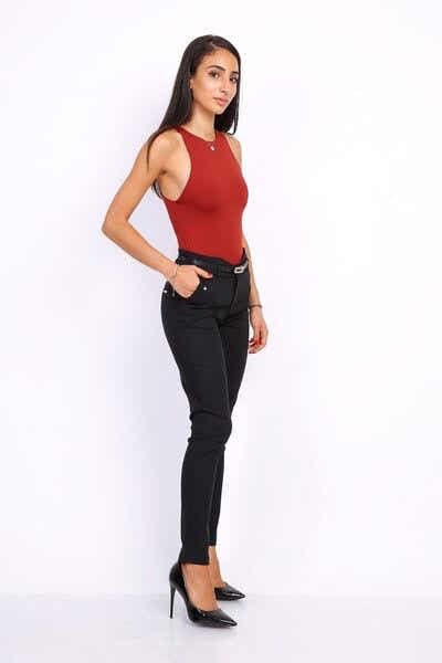 pantalon slim avec ceinture