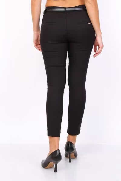 pantalon à cheville coupe slim avec ceinture